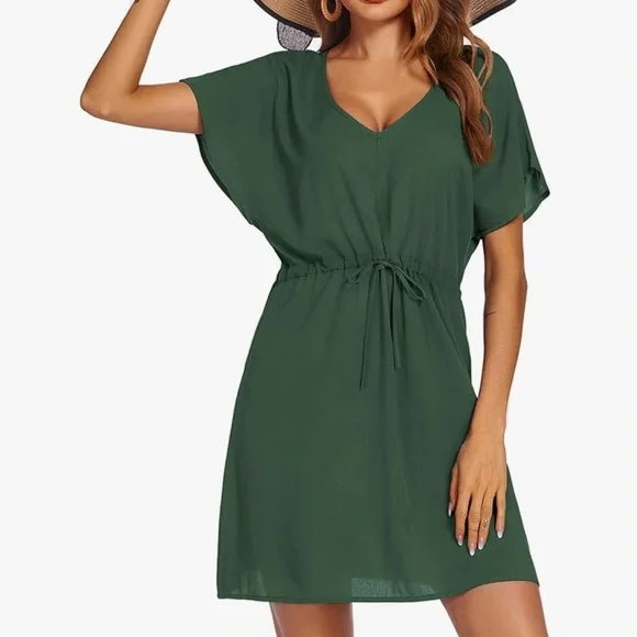 Ekouaer Women’s Cover Up Short Sleeve Beach Wear - Picture 5 of 5